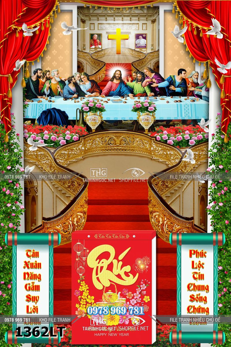 File lịch tết công giáo chúa giêsu 12 thánh tông đồ bữa tiệc ly của chúa 1362LT