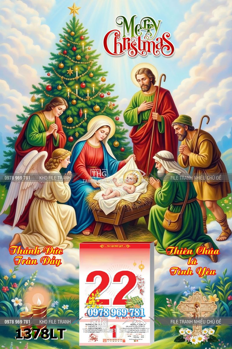 File lịch tết công giáo chúa giêsu gia đình nhà thánh ngày lễ gáng sinh noel noen 1378LT