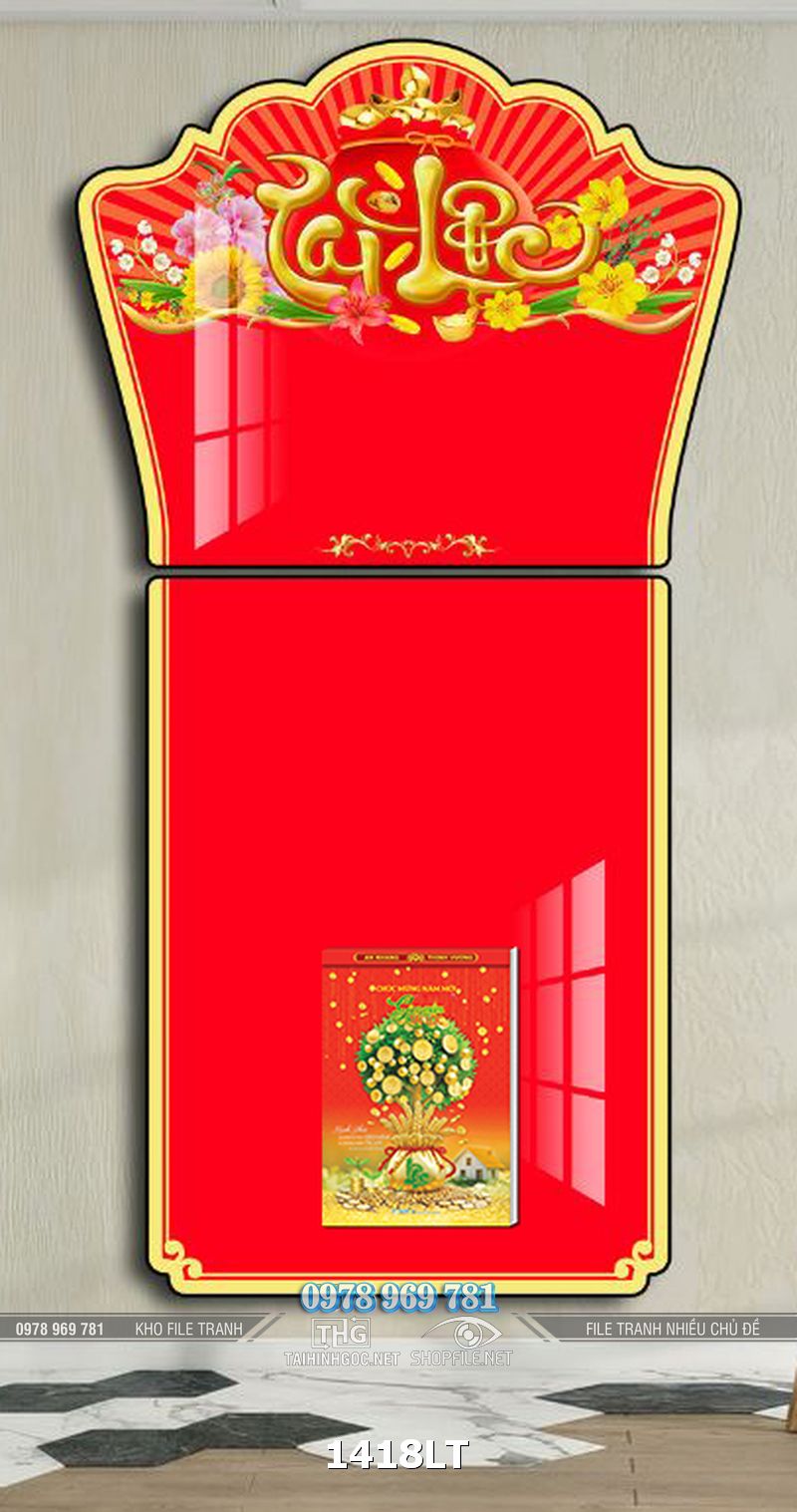 File lịch Tết tài lộc chúc mừng năm mới 1418LT