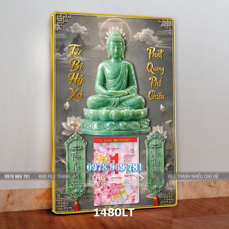 File bloc lịch Phật treo tường 1480LT
