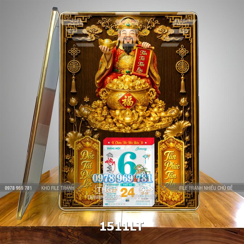 File lịch ông thần tài may mắn đón xuân 1511LT