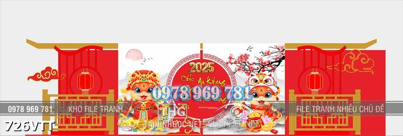 File vector psd Tết 2025 Rắn Vàng 726VTT