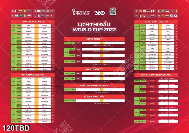 File Lịch thi đấu world cup 2022 qatar mới nhất free