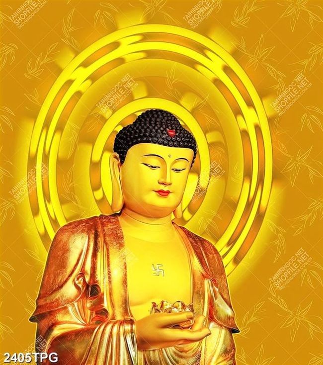 Tranh Phật A Di Đà mạ vàng đẹp