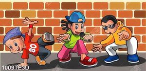 Tranh bé nhảy hiphop trang trí dán tường đẹp
