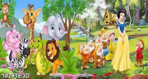 Tranh Bạch Tuyết và các loài thú trong rừng