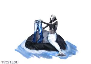 Tranh nàng tiên cá nghệ thuật