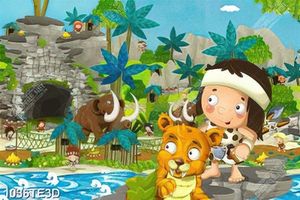 Tranh sở thú và bé chất lượng cao