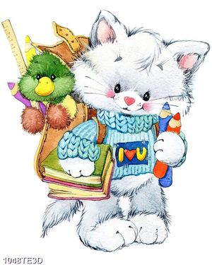 Tranh màu nước chú thỏ học vẽ