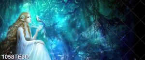 Tranh nàng tiên trong rừng huyền ảo file psd