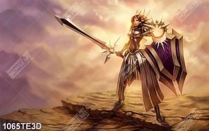 Tranh game nữ hiệp sĩ trong đêm