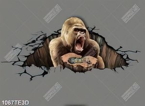 Tranh 3D king kong chất lượng cao