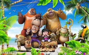 Tranh 3D đảo khỉ file psd