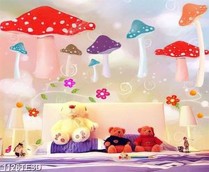 Tranh tranh nấm dán tường phòng bé