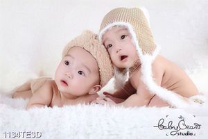 Tranh 2 bé sinh đôi chất lượng cao