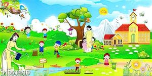 Tranh thiếu nhi in tường mẫu giáo chất lượng cao