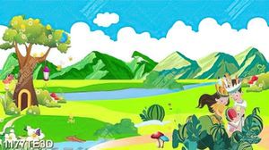 Tranh sự tích mai an tiêm và dưa hấu