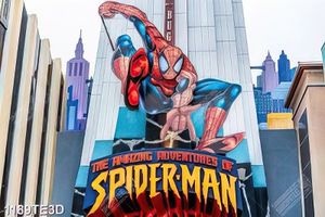 Tranh spider man và tòa nhà