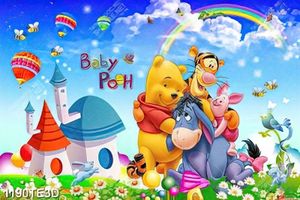 Tranh gấu pooh dán tường