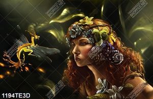 Tranh 3D thiếu nữ huyền ảo