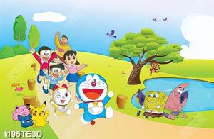 Tranh nhân vật trong truyện Doreamon file psd