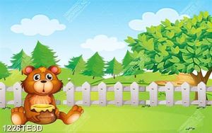 Tranh chú gấu trong khu rừng nhỏ