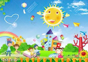 Tranh trẻ em trang trí tường mẫu giáo