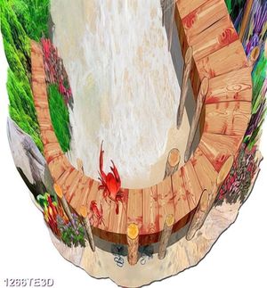 Tranh 3D khu vườn chất lượng cao