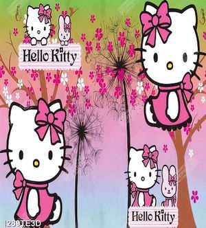 Tranh mèo kitty in bìa vở chất lượng cao