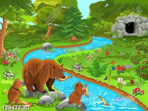 Tranh khu rừng và các con vật