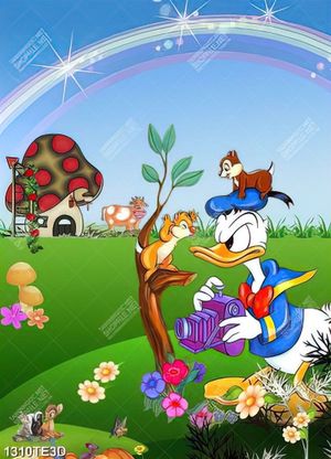 Tranh vịt Donal trong công viên