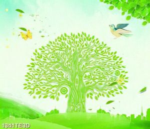 Tranh cây cổ thụ 3D dán tường