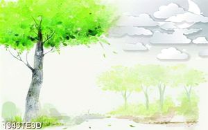 Tranh dán tường cây chất lượng cao