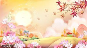 Tranh màu nước ngôi nhà nhỏ decor tường