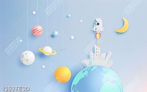 Tranh dán tường các hành tinh trong không gian