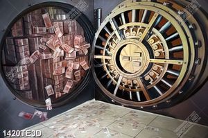 Tranh 3D ngân hàng tiền