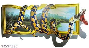 Tranh 3D bức tranh chú rắn