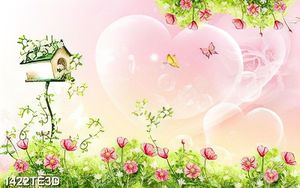 Tranh ngôi nhà dán tường đẹp