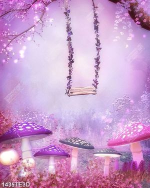 Tranh dán tường cây nấm hồng