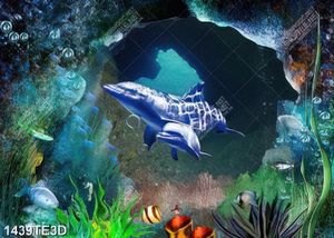 Tranh 3D cặp cá dưới đại dương