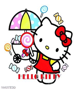 Tranh hello kitty in decal chất lượng cao