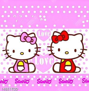 Tranh mèo Kitty in bìa vở dễ thương
