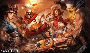Tranh 3D đầu bếp