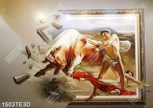 Tranh sơn dầu đấu bò