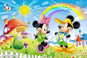 Tranh chuột Mickey và cầu vồng