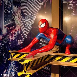 Tranh 3D spider man trên không