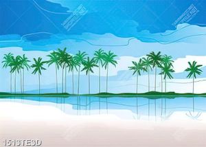 Tranh màu nước hàng dừa