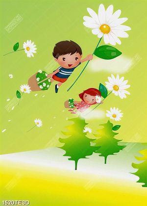Tranh 2 cậu bé dán tường
