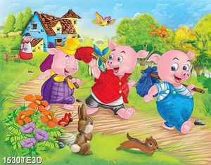 Tranh hoạt hình 3 chú heo con