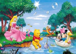 Tranh công chúa ngủ trong rừng trang trí phòng bé